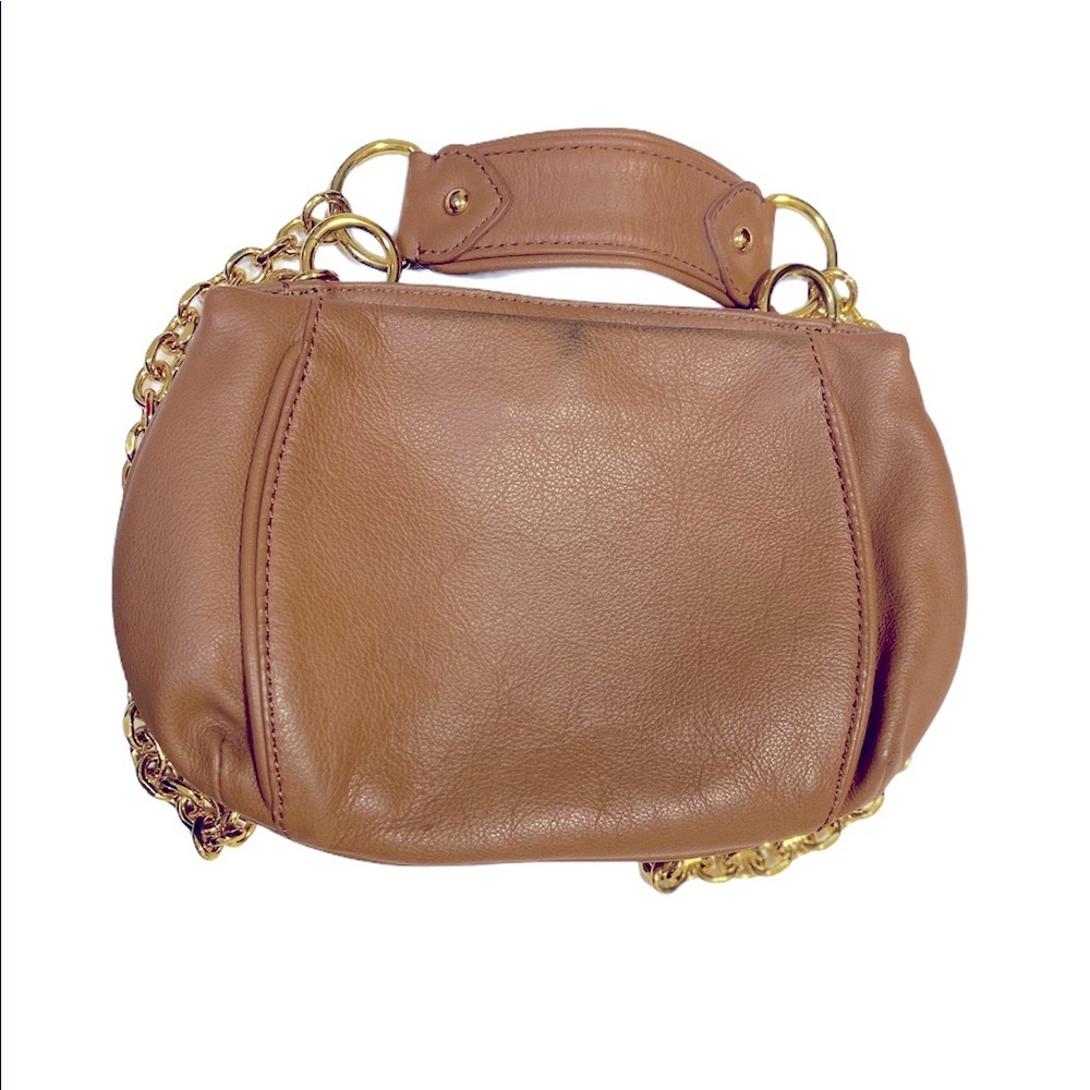 Juicy Couture EUC Tan Leather Crossbody Chain Bag - Picture 4 of 8
